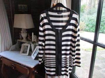 mj/GERRY WEBER/vest/zwart/ecru met 7/8 mouw maat 42 beschikbaar voor biedingen