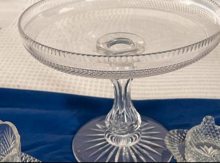 Kristallen fruitschaal/taartschaal, Antiek en Kunst, Antiek | Glas en Kristal, Ophalen