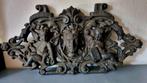 Decoratief Frans gietijzeren ornament met 2 engelen
38 bij, Antiek en Kunst, Curiosa en Brocante, Ophalen of Verzenden