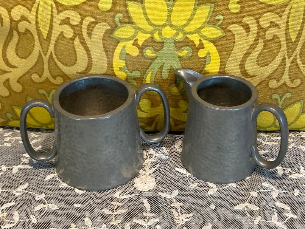 Tinnen roomstel (060526c), Ophalen of Verzenden