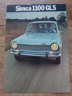 Simca 1100 GLS folder leaflet, Ophalen of Verzenden, Zo goed als nieuw, Overige merken