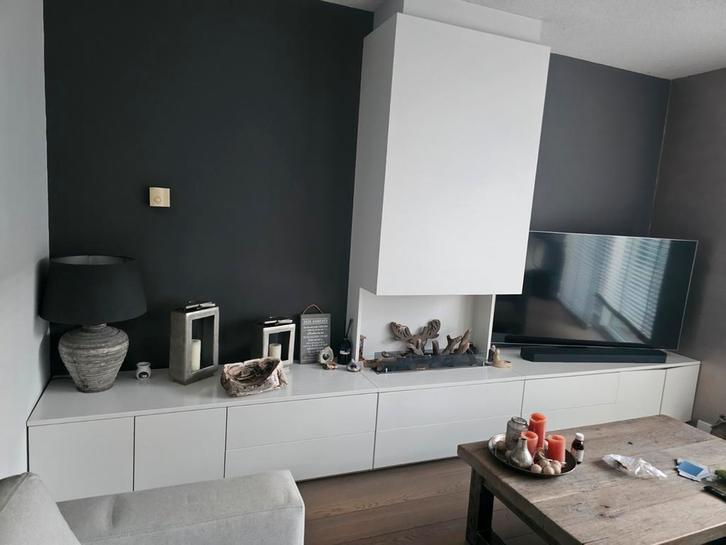 Custom made wandmeubel/tv-meubel-op maat te maken ex. haard, Huis en Inrichting, Kasten | Wandmeubels, Gebruikt, Minder dan 100 cm