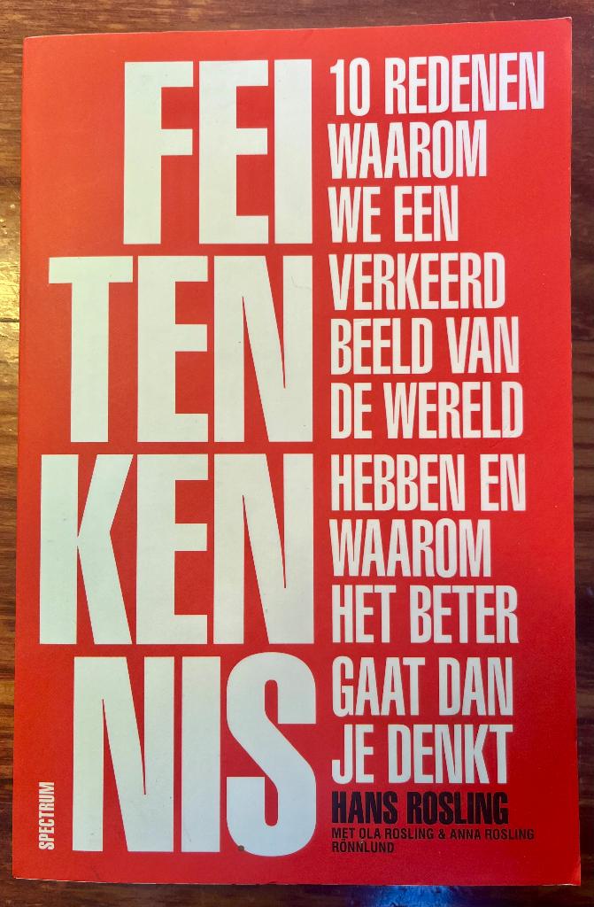 Feitenkennis - Hans Rosling, Boeken, Hans Rosling, Maatschappij en Samenleving, Ophalen of Verzenden, Zo goed als nieuw