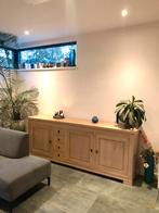 Massief eiken houten dressoir white wash, Ophalen, Gebruikt, 200 cm of meer, 25 tot 50 cm