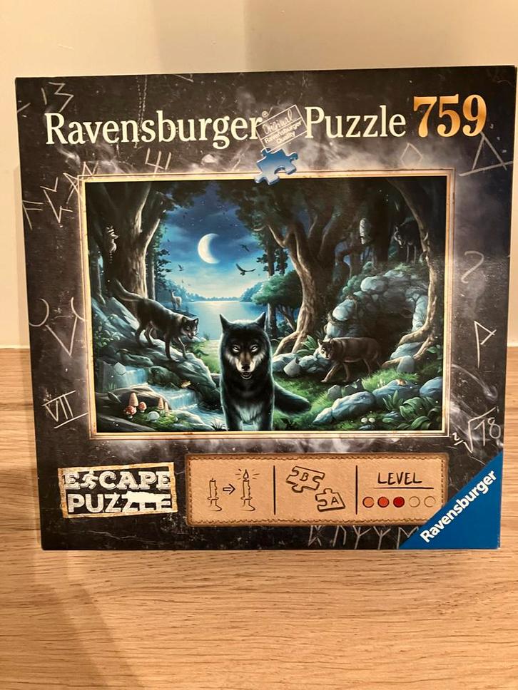 Ravensburger Escape Puzzel 759 - Wolf, Hobby en Vrije tijd, Denksport en Puzzels, Gebruikt, Legpuzzel, 500 t/m 1500 stukjes, Ophalen of Verzenden