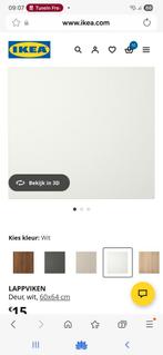 Lappviken , ikea , deuren , wit ,60x64., Ophalen, Overige materialen, Strak, 50 tot 100 cm