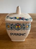 Prachtige aardewerk voorraadpot FARINE met deksel, Antiek en Kunst, Antiek | Keramiek en Aardewerk, Ophalen
