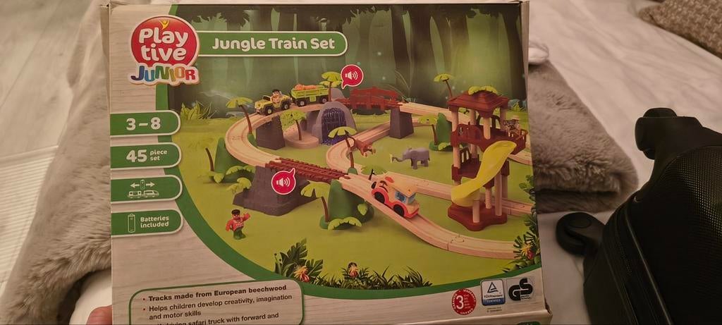 Houten Treinbaan Jungle Set - Playtive Junior, Ophalen of Verzenden, Zo goed als nieuw, Overige typen
