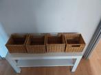 4 Stevige Rieten Mandjes, Ophalen, 50 tot 100 cm, Minder dan 50 cm, Minder dan 50 cm