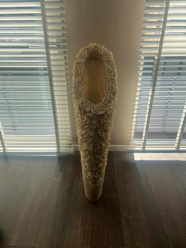 Plantenbak met schelpen, Huis en Inrichting, Woonaccessoires | Vazen, Zo goed als nieuw, Overige kleuren, 75 cm of meer, Overige materialen