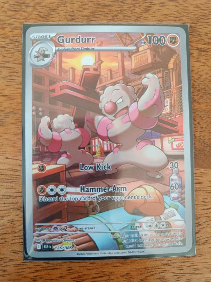 Gurdurr 126/086 - Pokemon BLK, Hobby en Vrije tijd, Verzamelkaartspellen | Pokémon, Zo goed als nieuw, Ophalen of Verzenden