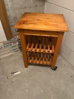 Houten Keukenhakblok / Keuken Trolley hoogte 85 cm breedt 60, Huis en Inrichting, Minder dan 50 cm, Gebruikt, Bruin, Ophalen of Verzenden
