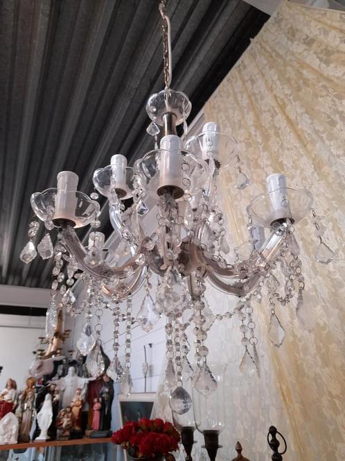 Mooie kroon luchter kunstof, Huis en Inrichting, Lampen | Hanglampen, Zo goed als nieuw, Minder dan 50 cm, Ophalen of Verzenden