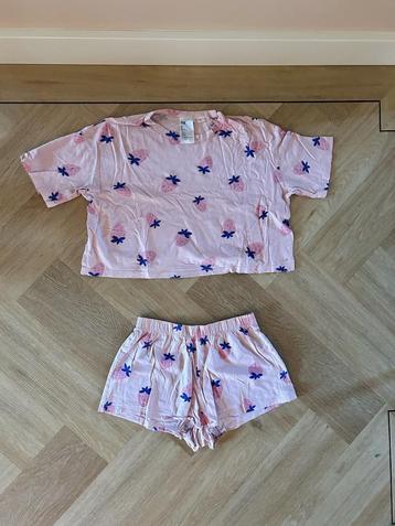 Shortama / tweedelige pyjama, roze, H&M, maat S / 36 beschikbaar voor biedingen