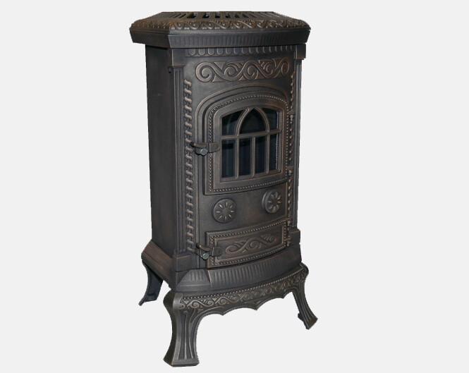 Gietijzeren Houtkachel | Nordflam Plato Patina (6 KW), Huis en Inrichting, Kachels, Nieuw, Vrijstaand, Houtkachel, Hout, Ophalen of Verzenden