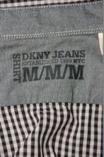 DKNY geruit overhemd, shirt, zwart/wit, Mt. M, DKNY, Halswijdte 39/40 (M), Zo goed als nieuw, Verzenden