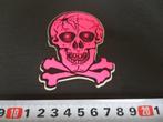 sticker strip neon roze skull & bones schedel, Ophalen, Zo goed als nieuw, Bedrijf of Vereniging