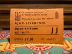Ticket Ajax - Liverpool 1966 5 - 1, Ophalen of Verzenden, Gebruikt, Ajax, Poster, Plaatje of Sticker