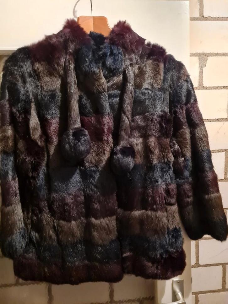 Bontjas Konijn - Nieuwstaat - Maat M, Kleding | Dames, Jassen | Zomer, Nieuw, Maat 38/40 (M), Overige kleuren, Ophalen of Verzenden