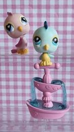 Leuke set vogeltjes littlest Pet shop Hasbro  met fontein, Ophalen, Gebruikt