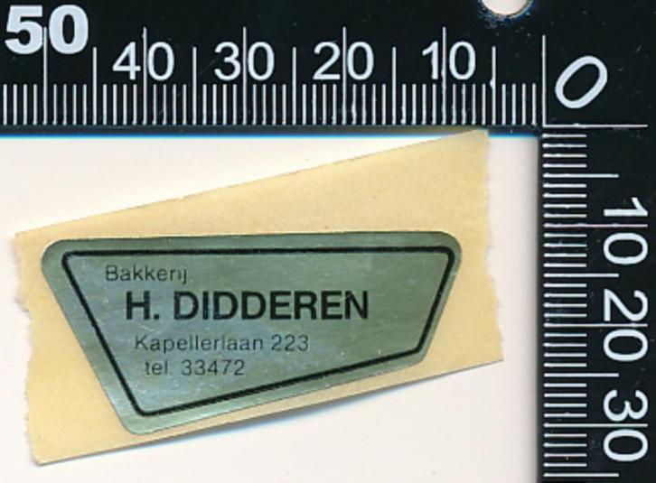 Sticker: Bakkerij Didderen, Verzamelen, Stickers, Zo goed als nieuw, Bedrijf of Vereniging, Ophalen of Verzenden