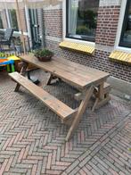 Picknicktafel opklapbaar tot bank, Tuin en Terras, Picknicktafels, Ophalen, Zo goed als nieuw, Inklapbaar, Rechthoekig