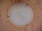 Plafondlamp melkglas met reliëf 40cm, Huis en Inrichting, Lampen | Plafondlampen, Ophalen of Verzenden, Gebruikt, Glas