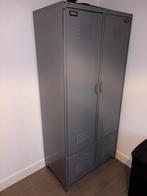 Antraciet stalen kledingkast, Huis en Inrichting, Kasten | Lockerkasten, Ophalen, Zo goed als nieuw, Industrieel