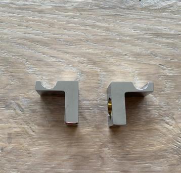 NIEUW 2 stuks luxe glanzend chrome handdoekhaakjes beschikbaar voor biedingen