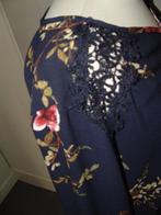 Exquiss's bloemenprint voile blouse - top maat 38 flairmouw, Kleding | Dames, Tops, Maat 38/40 (M), Exquiss's, Blauw, Ophalen of Verzenden