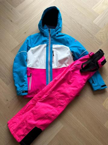 Killtec skipak in blauw, roze en wit maat 164