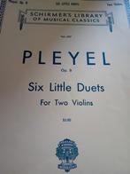 Pleyel - 6 Duetten voor 2 Violen, Opus 8, Klassiek, Ophalen of Verzenden, Zo goed als nieuw, Viool of Altviool