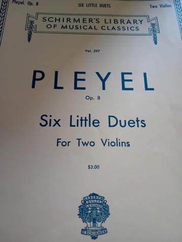 Pleyel - 6 Duetten voor 2 Violen, Opus 8 beschikbaar voor biedingen