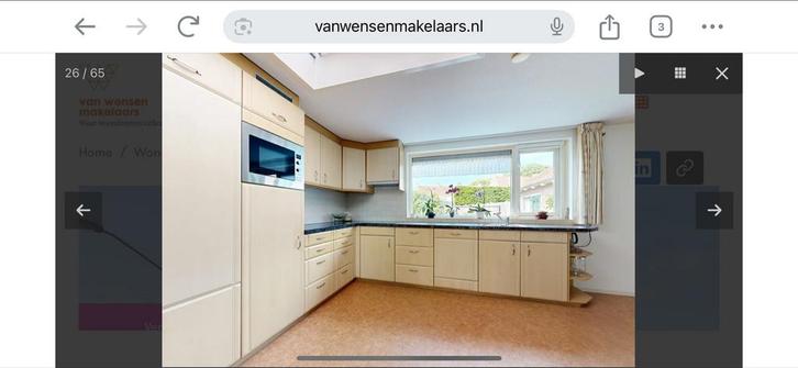 Nette keuken incl apparatuur, Huis en Inrichting, Keuken | Complete keukens, Zo goed als nieuw, Hoekkeuken, Graniet of Steen, Ophalen