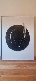 Schilderij: Hoed met Veer - 81x61 cm, Antiek en Kunst, Ophalen