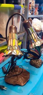 tiffany lamp dubbele kelk, Huis en Inrichting, Lampen | Tafellampen, Minder dan 50 cm, Ophalen