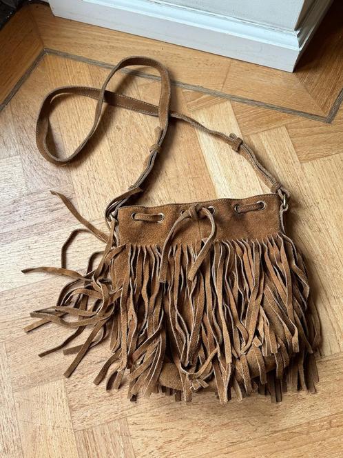 Tas suede fringe bruin cowboy franje franjes echt leer, Sieraden, Tassen en Uiterlijk, Tassen | Damestassen, Gebruikt, Schoudertasje