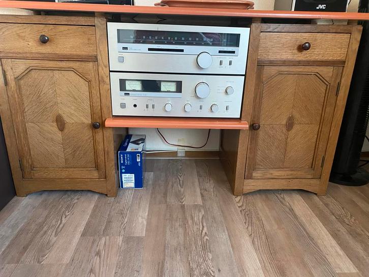 Twee Vintage Losse Kastjes, Huis en Inrichting, Kasten | Dressoirs, Gebruikt, Minder dan 50 cm, 25 tot 50 cm, Met lade(s), Overige houtsoorten