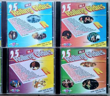 4 cd's uit serie 25 Rolling Oldies vol. 2, 4, 7 en 8. beschikbaar voor biedingen