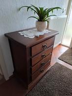 Donker eiken dressoir met spiegel, Ophalen, Gebruikt, Eikenhout, 50 tot 100 cm