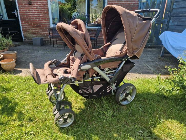 Kees Duowagen buggy Tweeling Tandem Kinderwagen De Luxe, Kinderen en Baby's, Tweelingen en Meerlingen, Gebruikt, Kinderwagen of Buggy