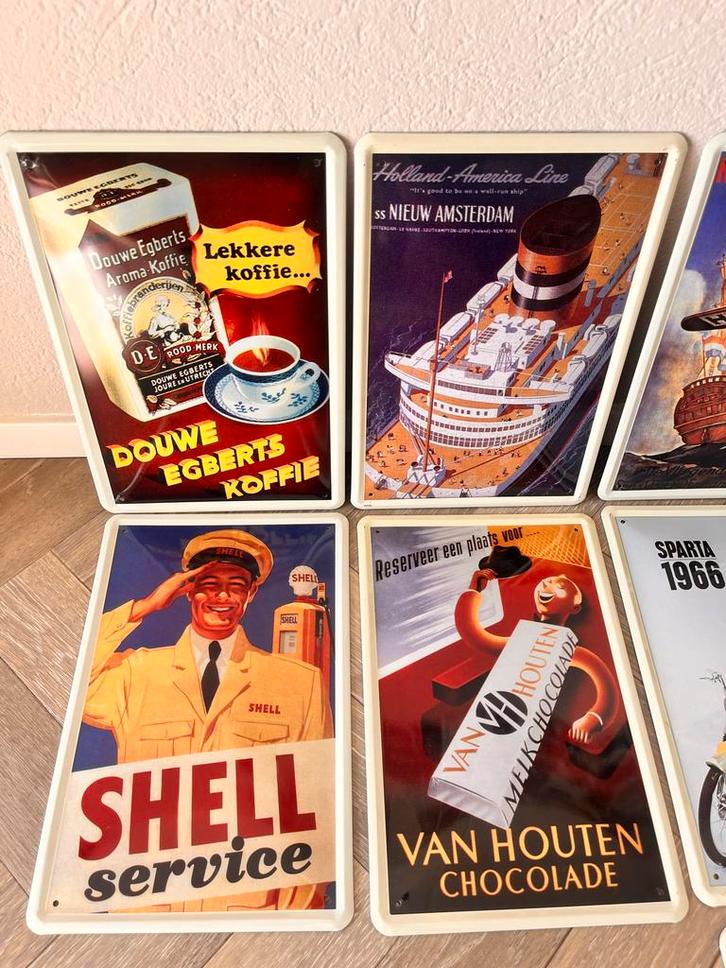 Retro Emaille Reclame Borden - 20x30cm, Antiek en Kunst, Antiek | Emaille, Ophalen of Verzenden