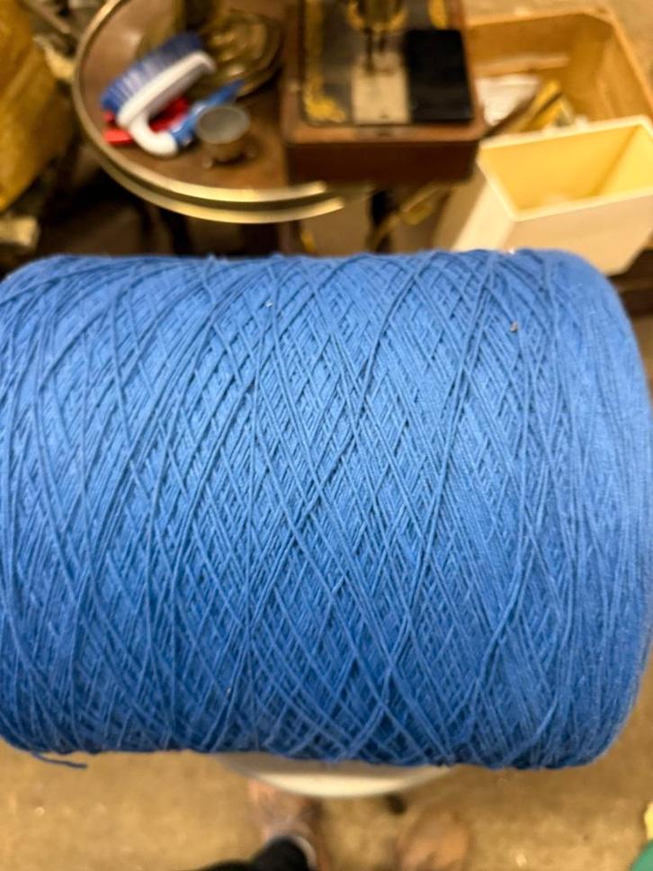Grote Blauwe Katoenen Garenklos, Hobby en Vrije tijd, Stoffen en Lappen, Gebruikt, Katoen, 30 tot 120 cm, 30 tot 200 cm, Blauw