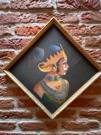 Te koop een set van twee balinese dansers op doek, Antiek en Kunst, Ophalen of Verzenden