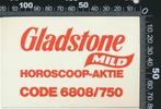 Sticker: Gladstone Mild - Horoscoop Aktie, Verzamelen, Ophalen of Verzenden