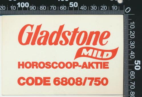 Sticker: Gladstone Mild - Horoscoop Aktie, Verzamelen, Stickers, Ophalen of Verzenden