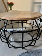 Label51 Industriele salontafel - pareltje!  - Diameter 56cm, Huis en Inrichting, Tafels | Salontafels, Ophalen, 50 tot 100 cm