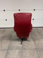Luxe Relaxstoel met Elektrische Bediening, Huis en Inrichting, Fauteuils, Ophalen of Verzenden, 75 tot 100 cm, Rood leer, Gebruikt
