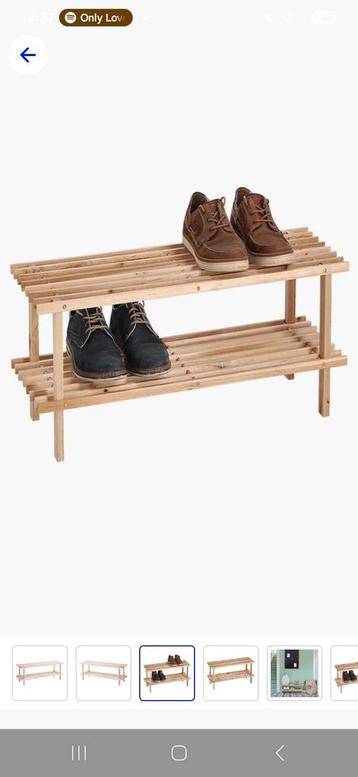 2x Schoenenrek 2 Lagen - Hout beschikbaar voor biedingen