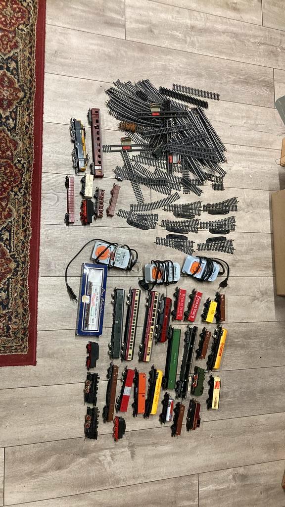Oude treinbaan Lima, Hobby en Vrije tijd, Modeltreinen | H0, Gebruikt, Treinset, Gelijkstroom, Lima, Analoog, NS, Ophalen of Verzenden